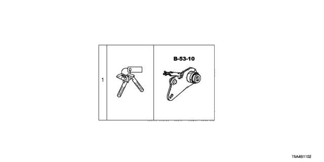 2015 Honda Fit Key Cylinder Set (Smart) Diagram