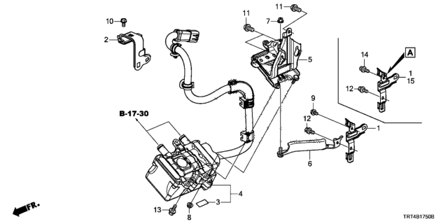 2019 Honda Clarity Fuel Cell Stay K, A/C Cable Diagram for 38881-5WM-000