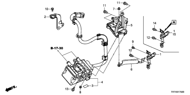 2019 Honda Clarity Fuel Cell Bracket B Diagram for 79912-TRT-000