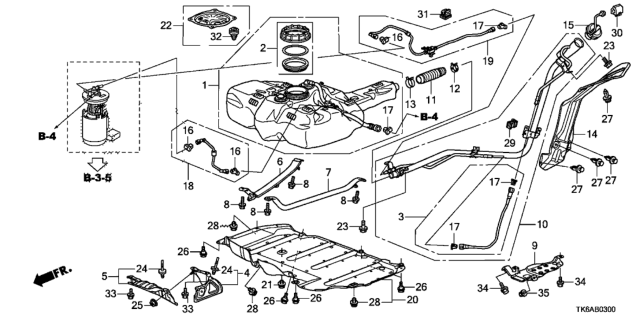 2013 Honda Fit 5 Door FIT (SAYAMA PLANT) KA 5AT Fuel Tank Diagram