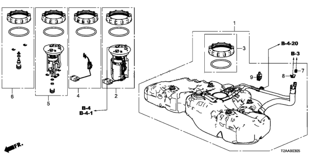 2017 Honda Accord Fuel Tank Diagram