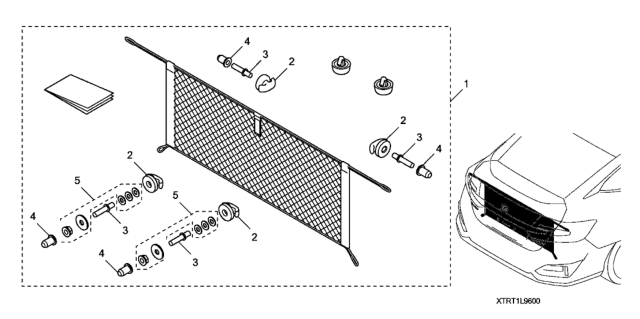 2019 Honda Clarity Fuel Cell Cargo Net Diagram