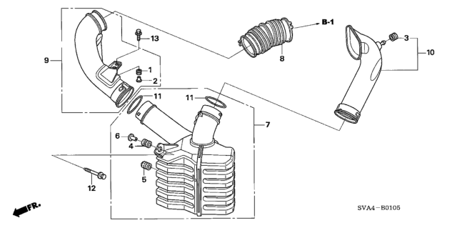 2007 Honda Civic 2 Door EX KA 5AT Resonator Chamber (1.8L) Diagram