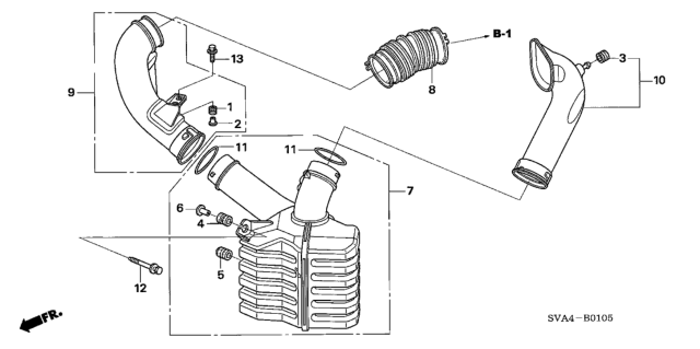 2007 Honda Civic Resonator Chamber (1.8L) Diagram