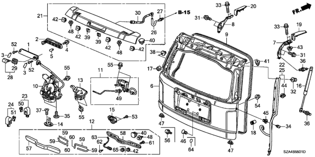 2015 Honda Pilot Bolt, Washer (5X12) Diagram for 90102-STK-A00