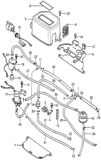 1979 Honda Prelude Label, Control Box Diagram for 36022-692-661