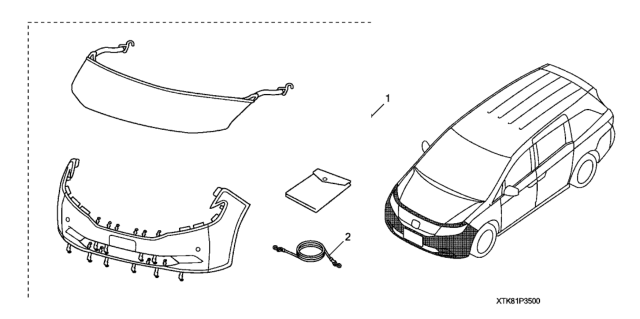 2013 Honda Odyssey Full Nose Mask Diagram