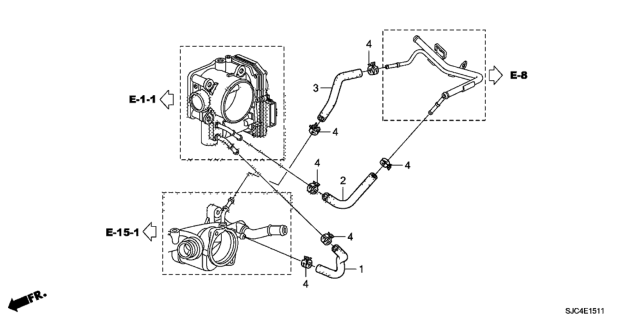 2013 Honda Ridgeline Water Hose Diagram