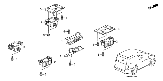 2008 Honda Pilot TPMS Unit Diagram