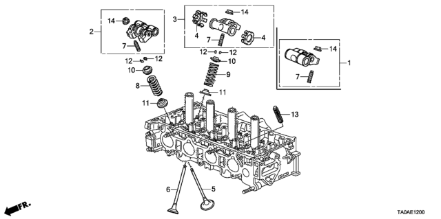 2012 Honda Accord Valve - Rocker Arm (L4) Diagram