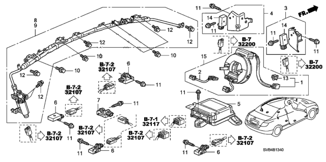 2010 Honda Civic SRS Unit Diagram