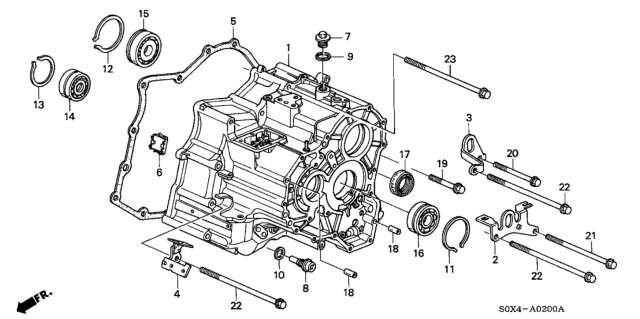 2000 Honda Odyssey Hanger A, Transmission Diagram for 21232-P7Z-000