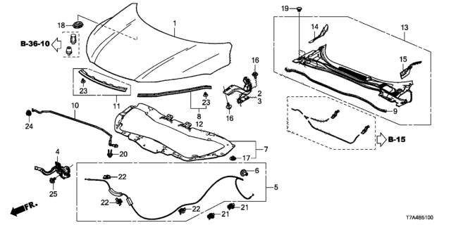 2021 Honda HR-V Engine Hood Diagram