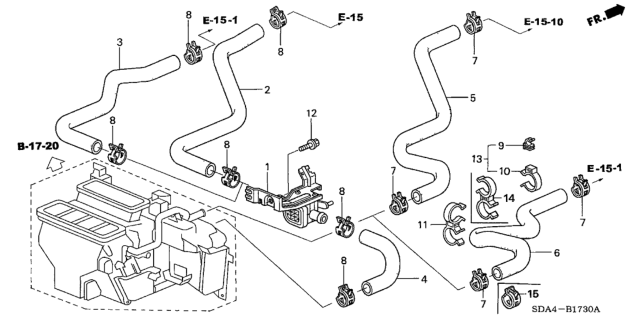 2003 Honda Accord Water Valve Diagram