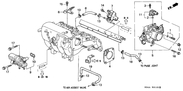 1998 Honda Civic Throttle Body Diagram