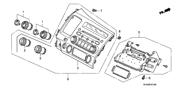 2007 Honda Civic Audio*YR334L*4Bc0 Diagram for 39100-SVA-A00ZBRM