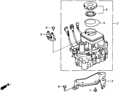 1991 Honda Prelude Bracket, Connector Diagram for 57174-SF1-800