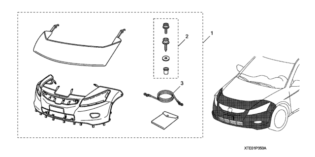 2012 Honda Accord Full Nose Mask Diagram