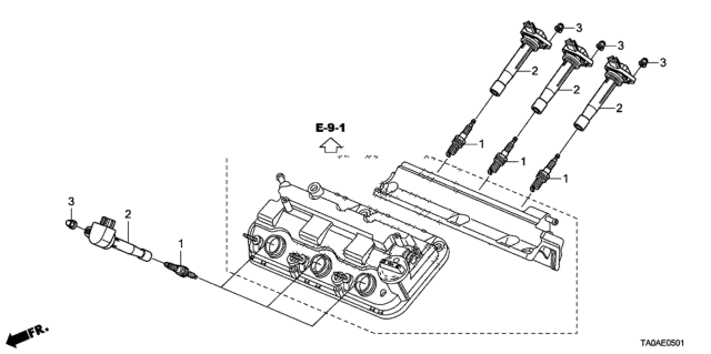 2012 Honda Accord Plug Hole Coil - Plug (V6) Diagram