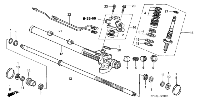 2004 Honda Accord Valve Sub-Assy. (LH) Diagram for 53641-SDN-A02