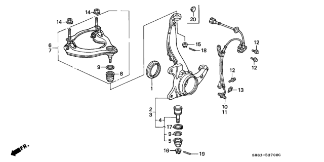 1995 Honda Civic Knuckle Diagram