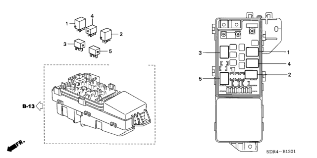 2005 Honda Accord Hybrid 4 Door HYBRID KA 5AT Control Unit (Engine Room) Diagram 2