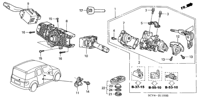 2003 Honda Element Combination Switch Diagram