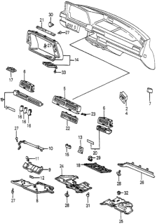 1985 Honda Accord Lid, Fuse Box Diagram for 66185-SA5-672