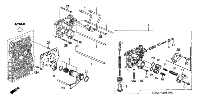 2003 Honda Accord 2 Door EXL (NAVIGATION) KA 5AT AT Regulator (L4) Diagram