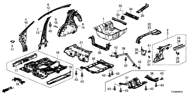 2021 Honda HR-V Bolt, Flange (10X25) Diagram for 90167-T5A-000