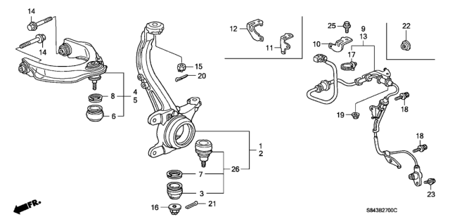 1998 Honda Accord Knuckle Diagram