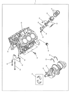 1998 Honda Passport 4 Door 4EX KA 4AT Engine Assy. Diagram