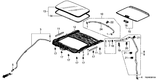 2021 Honda Ridgeline Sliding Roof Diagram