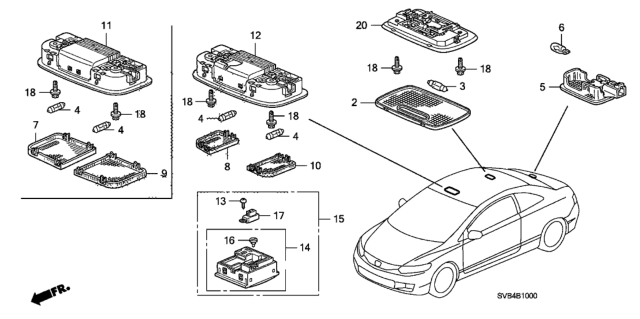 2011 Honda Civic Interior Light Diagram