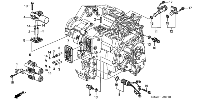 2005 Honda Accord 4 Door LX KA 5AT AT Solenoid (L4) Diagram