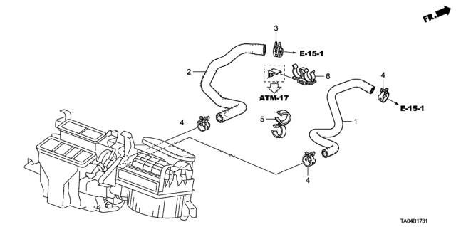 2008 Honda Accord Water Hose (V6) Diagram