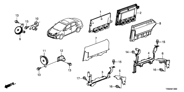 2013 Honda Civic Control Module, Engine (Rewritable) Diagram for 37820-R1Y-L58