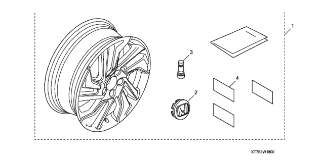 2021 Honda HR-V 5 Door EX-L (2WD) KA CVT Alloy Wheels Diagram 2