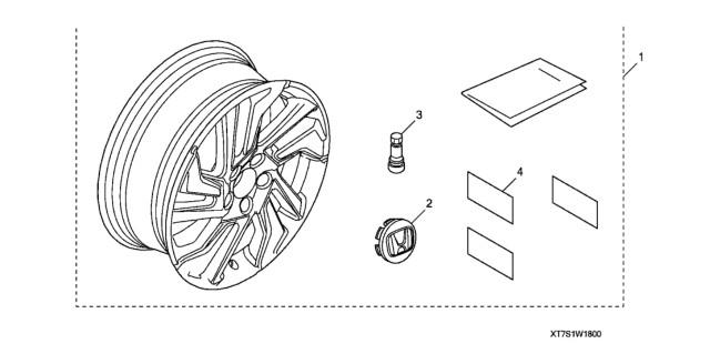 2021 Honda HR-V Alloy Wheels Diagram 2