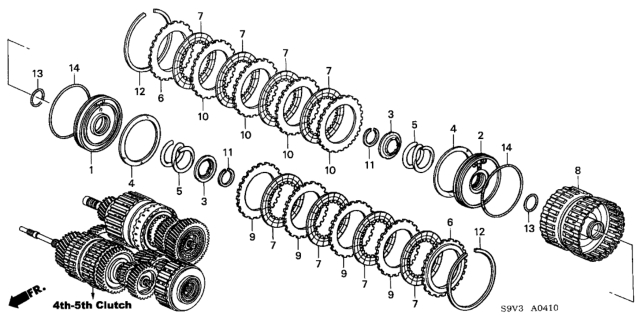 2004 Honda Pilot AT Clutch (4th-5th) Diagram