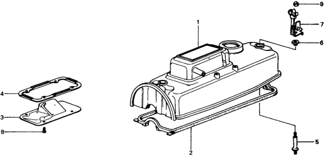 1977 Honda Civic Cylinder Head Cover Diagram