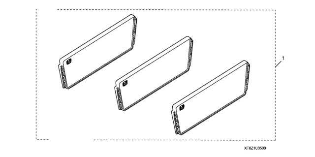 2018 Honda Ridgeline In-Bed Trunk Dividers Diagram