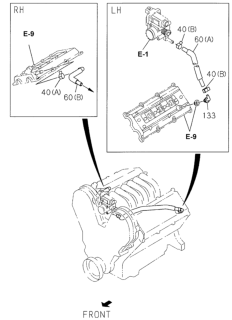 1999 Honda Passport 4 Door 4LX-W KA 5MT Breather Tube Diagram