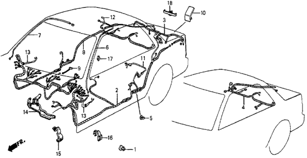 1984 Honda Prelude Cabin Wire Harness Diagram