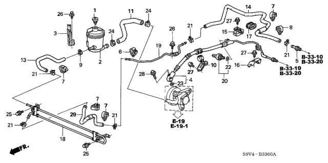 2005 Honda Pilot P.S. Lines Diagram