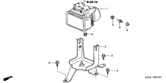 2000 Honda S2000 ABS Modulator Diagram