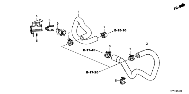 2020 Honda CR-V Hybrid Water Hose Diagram