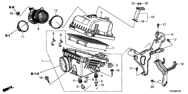 2012 Honda Civic 4 Door GX (NAVIGATION) KA 5AT Air Cleaner Diagram