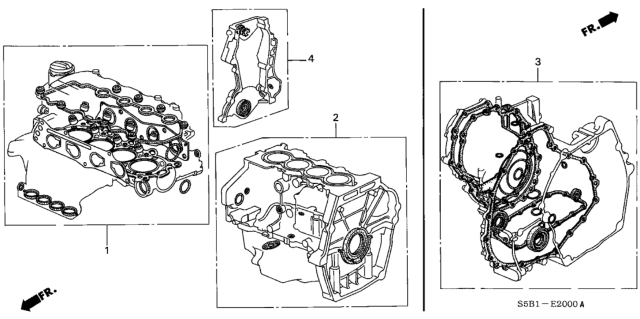 2004 Honda Civic Gasket Kit Diagram