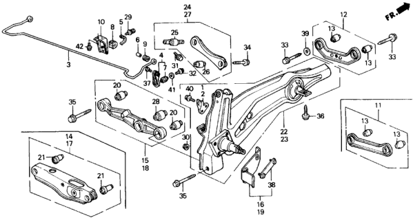 1991 Honda Civic Rear Lower Arm Diagram